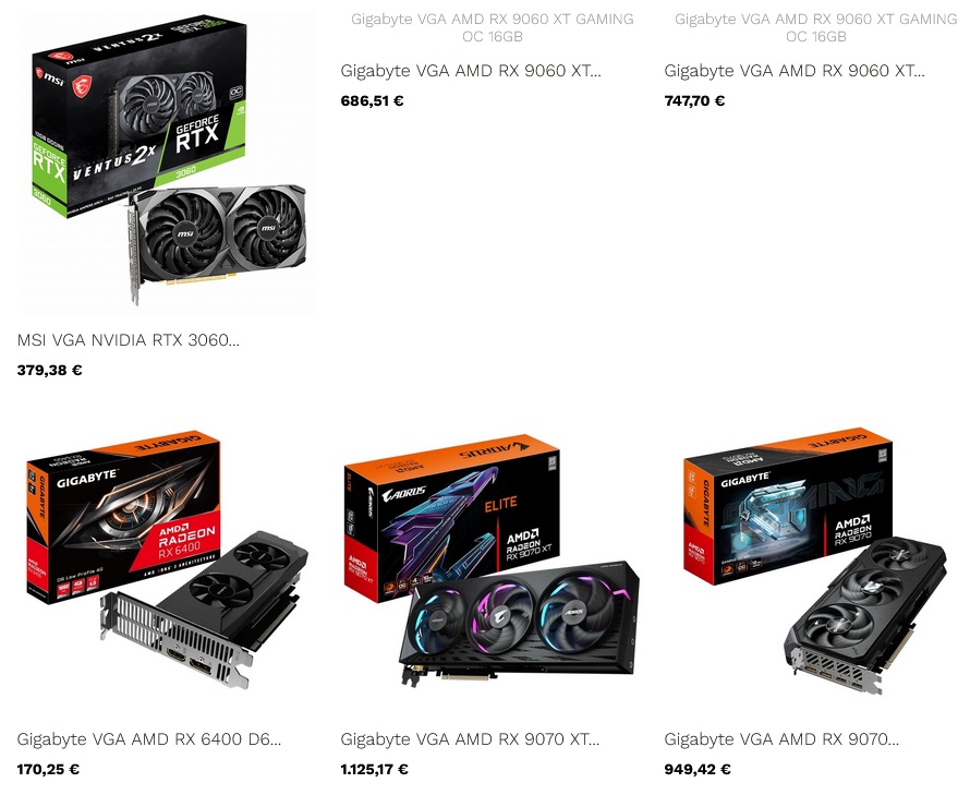 Gigabyte RX 9060 XT Gaming OC 16 GB EU