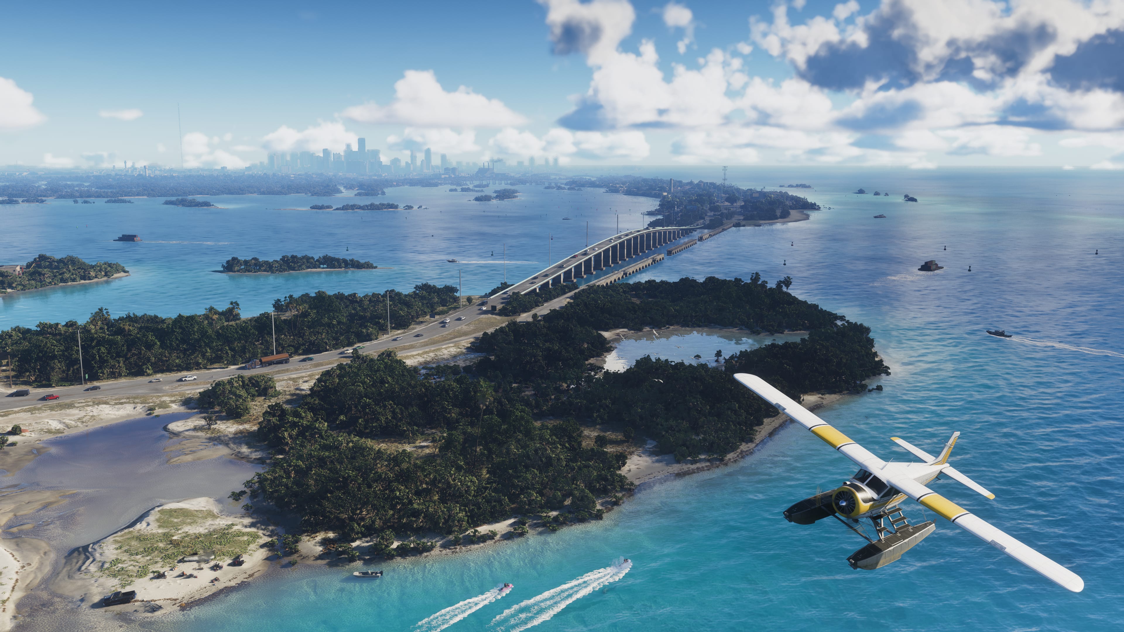 A plane flies over Leonida Keys in Grand Theft Auto 6.