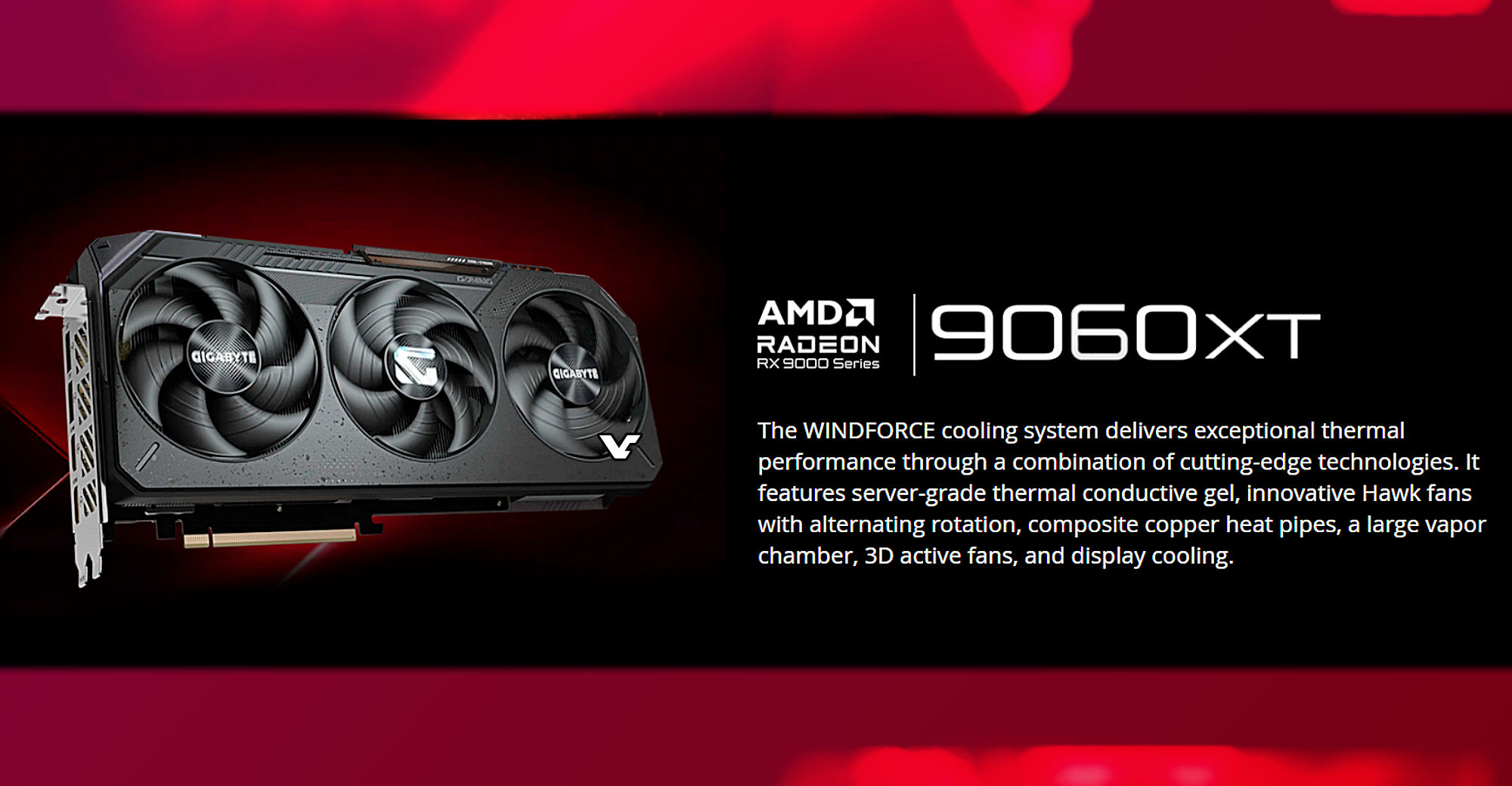 Un aperçu de la AMD RX 9060 XT.