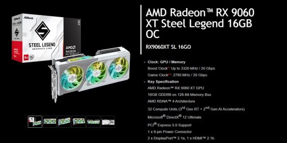 ASRock RX 9060 XT SL 16 GB