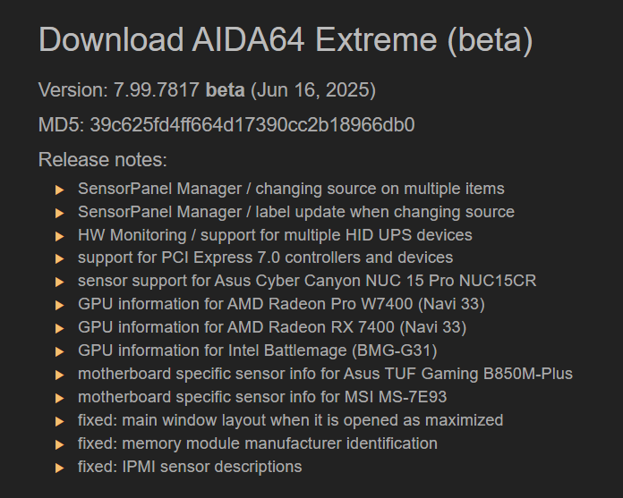 AIDA64 Extreme 7.99.7817 beta