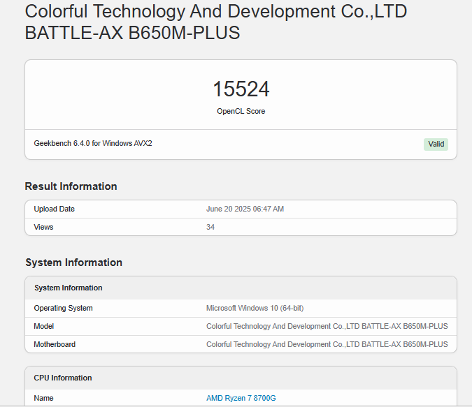 Benchmark GPU Lisuan