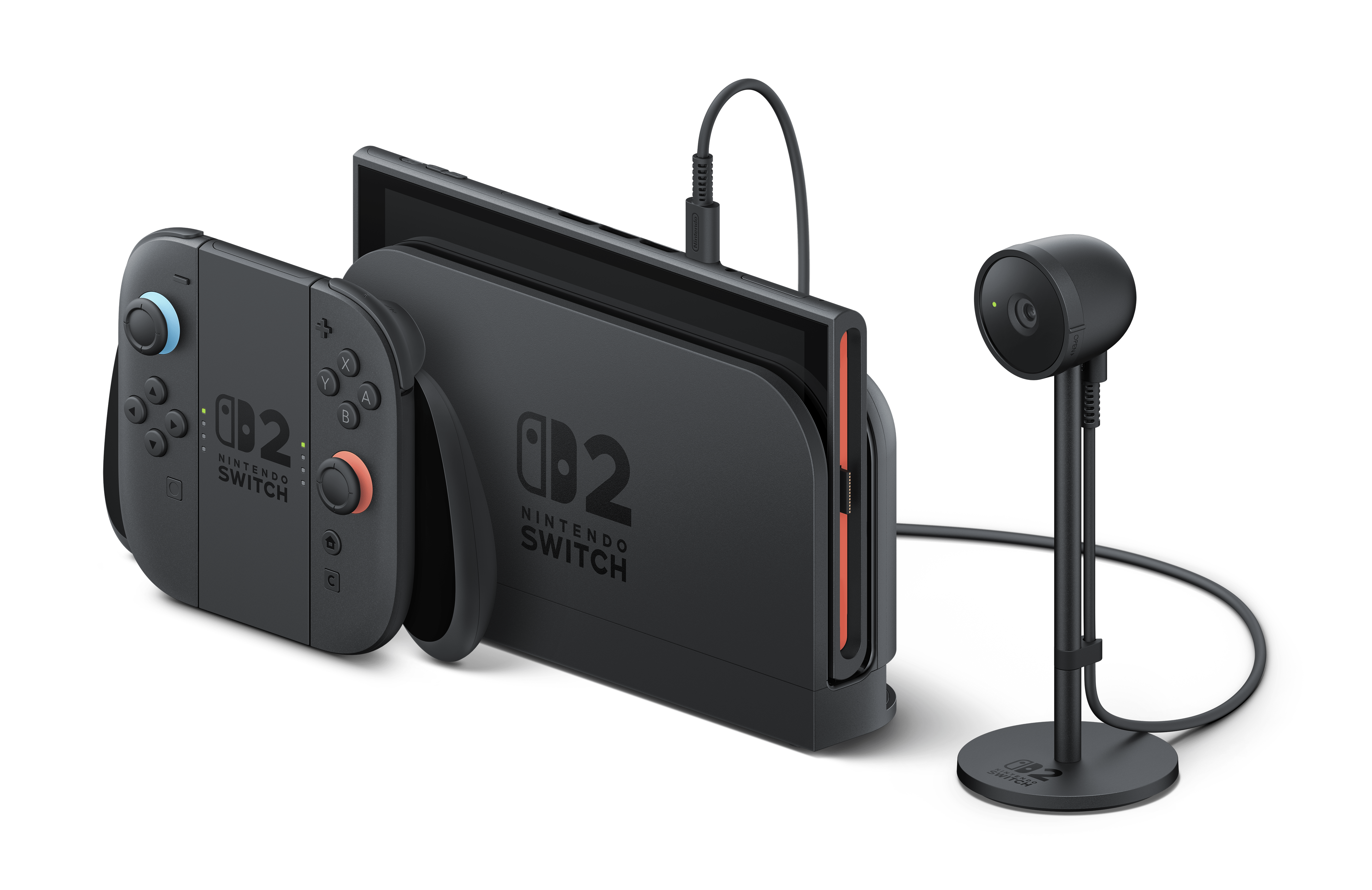 Une caméra est placée à côté de la Nintendo Switch 2.