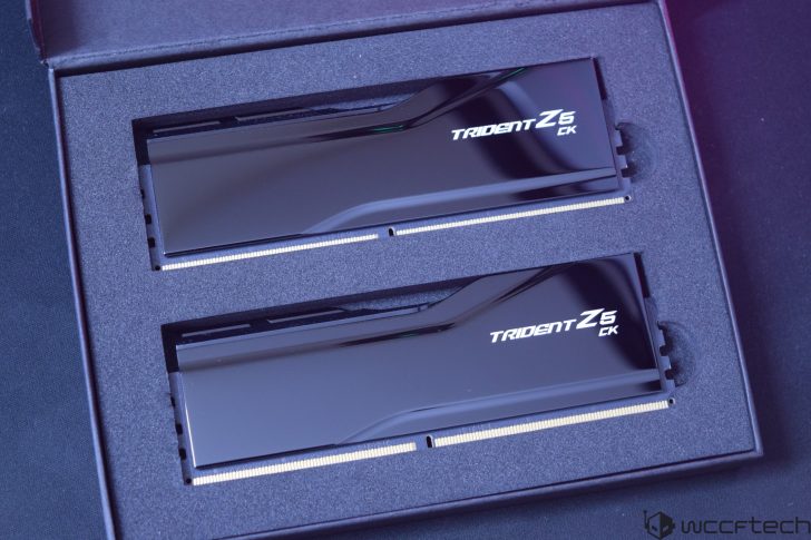 Dual Trident Z5 RAM sticks in packaging for high-performance computing upgrade.