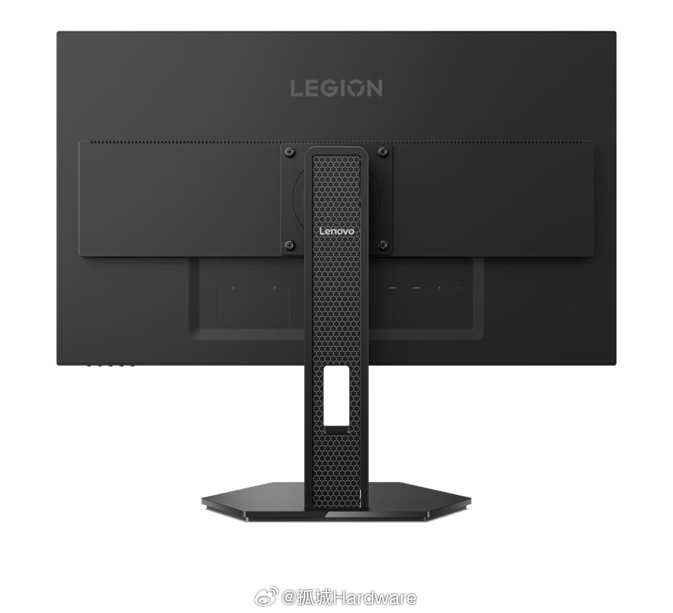 Vue arrière du moniteur Lenovo Legion avec un design de support unique.