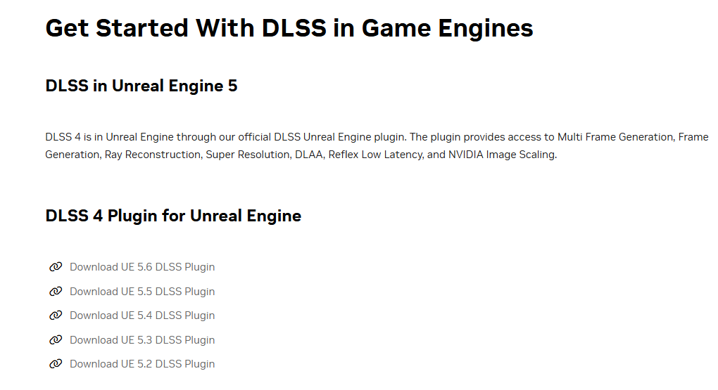 DLSS 4 Plugin Unreal Engine 5.6
