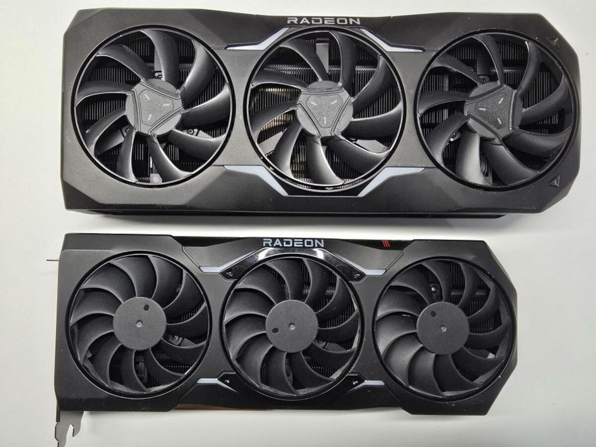 AMD Radeon RX 7000 series regular vs prototype.