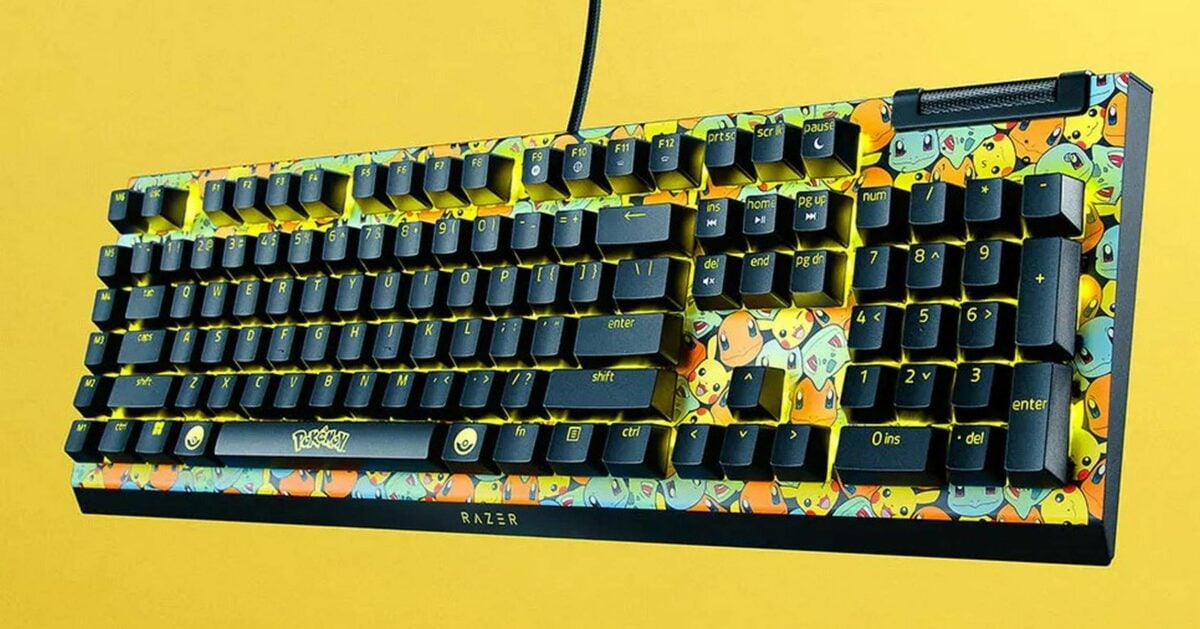 Razer BlackWidow V4 X Pokémon.