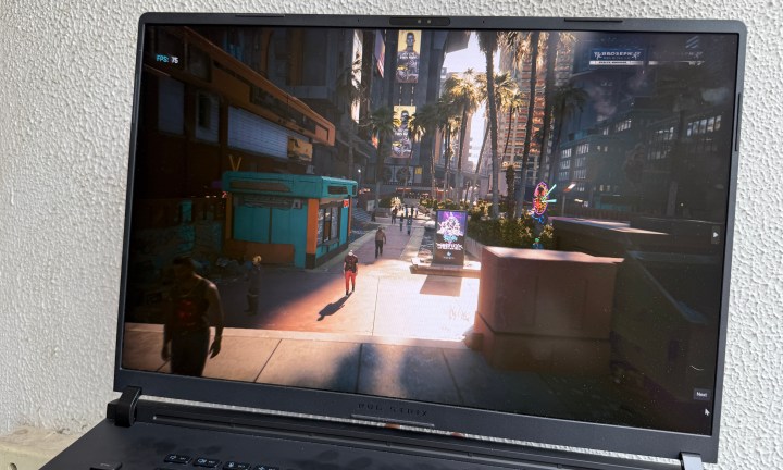 Cyberpunk sur l'ordinateur portable Asus ROG Strix Scar 18.