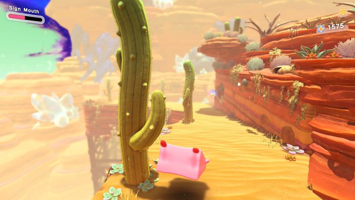 Desert scene in Kirby game
