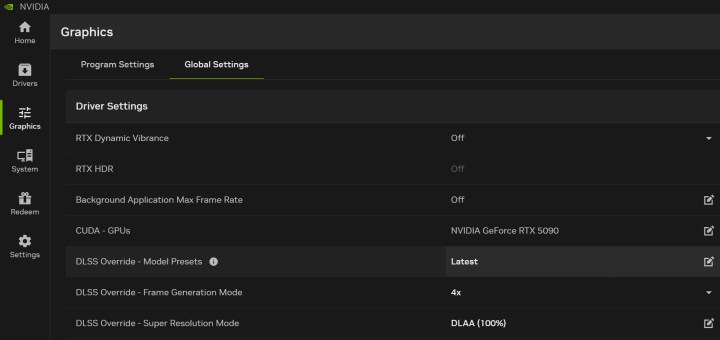Mise à jour de l'application Nvidia apporte des paramètres globaux pour DLSS