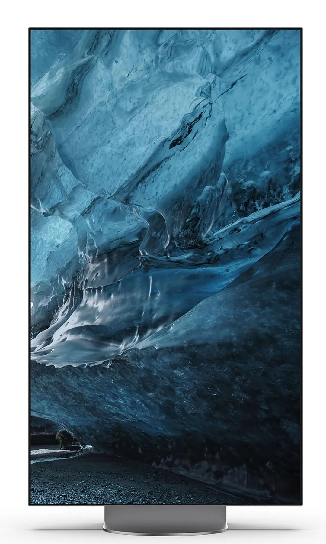 Moniteur affichant une image de glacier.