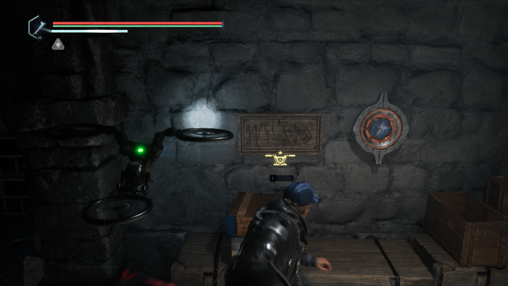 Drone scannant un mur.