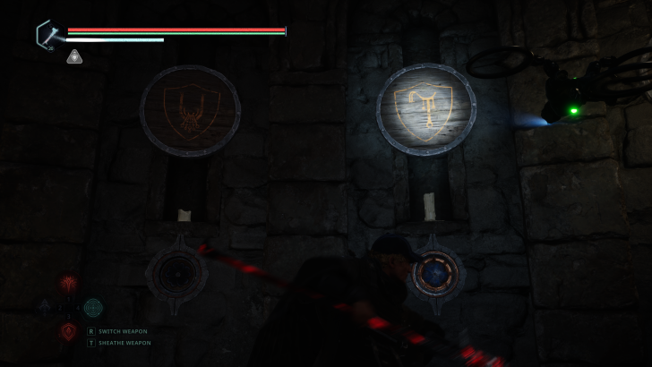 HUD avec barres de santé.