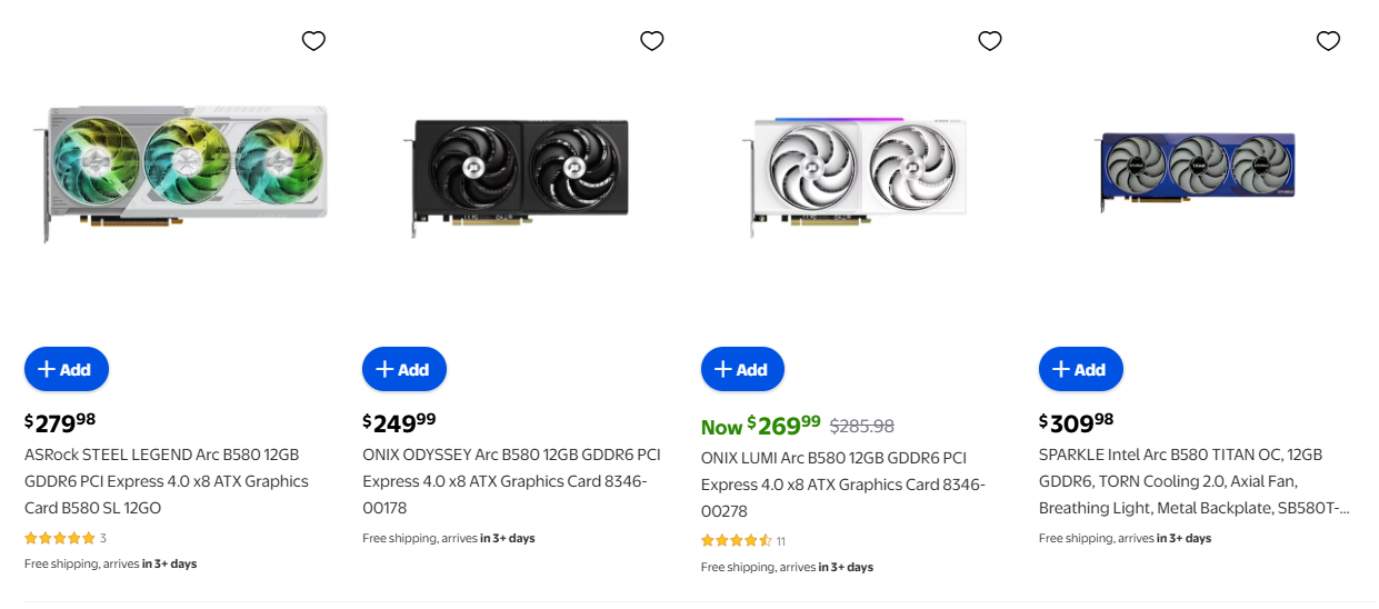 Carte graphique ASRock STEEL LEGEND Arc B580 à 279.98 €.