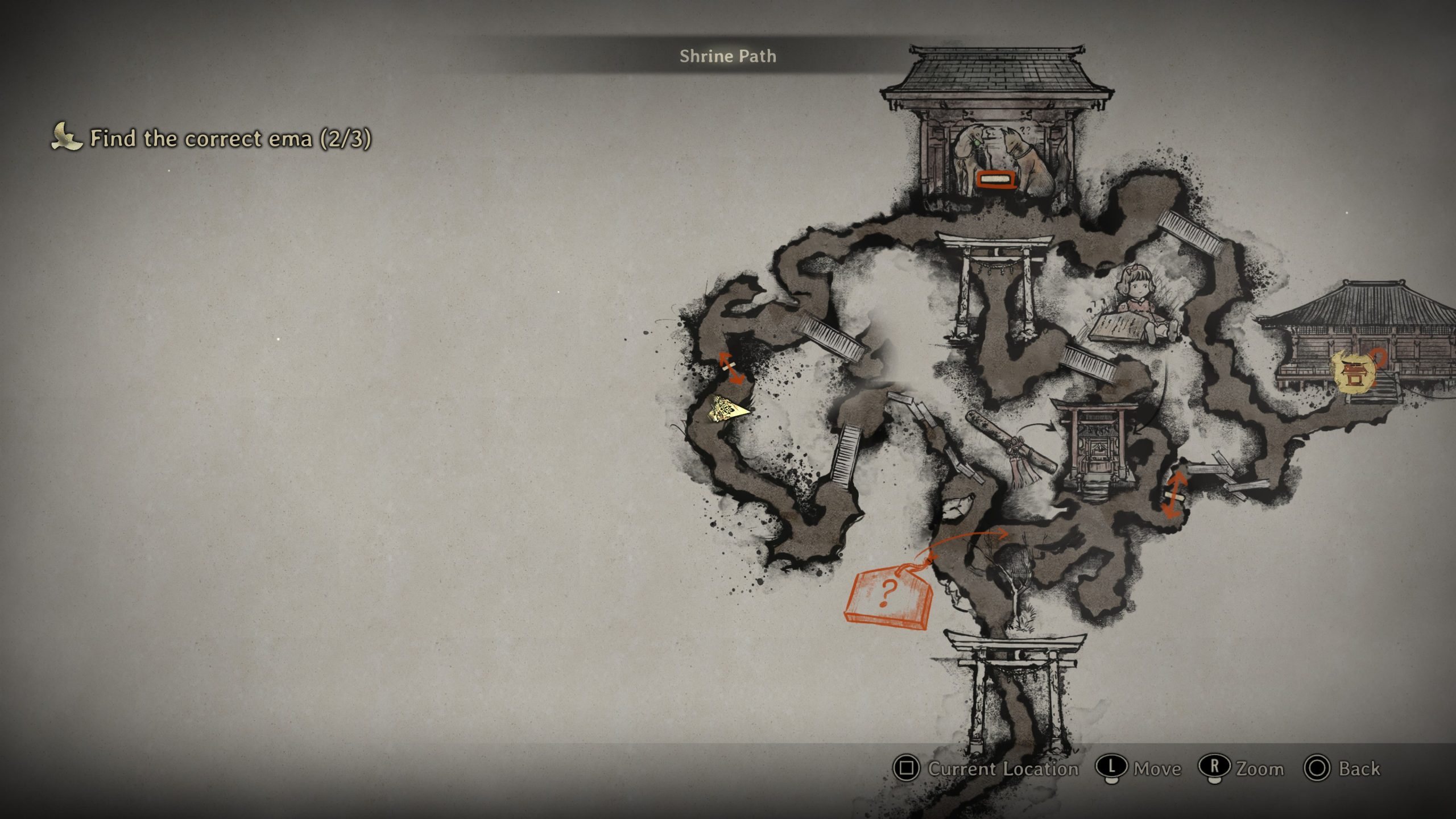 Écran de carte avec des instructions sur l'emplacement des plaques ema.