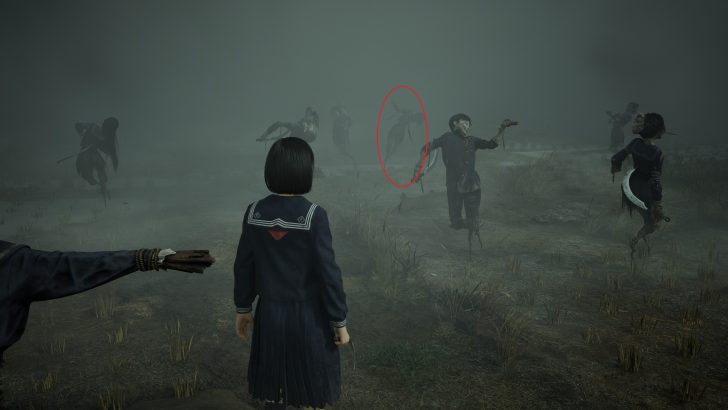 Emplacement du cinquième épouvantail.