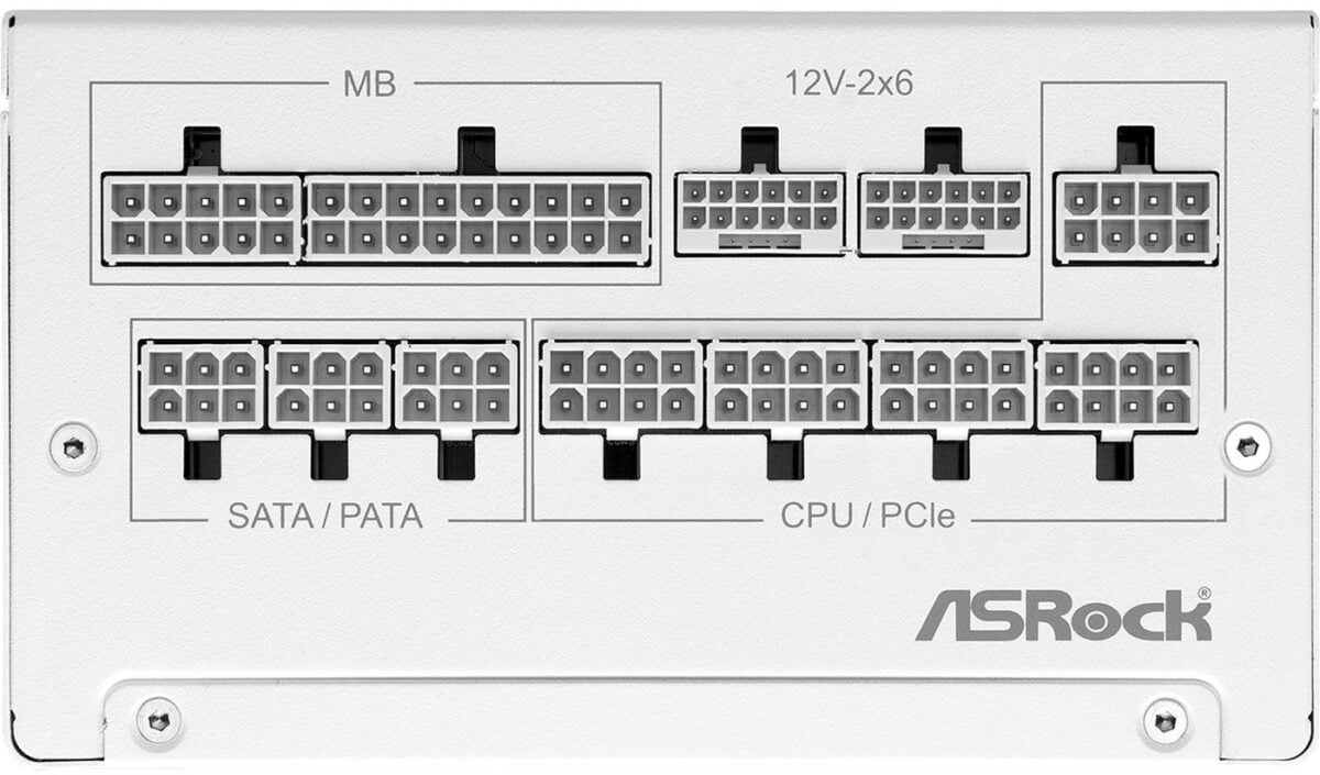 ASRock SL-1200GW PSU ports.