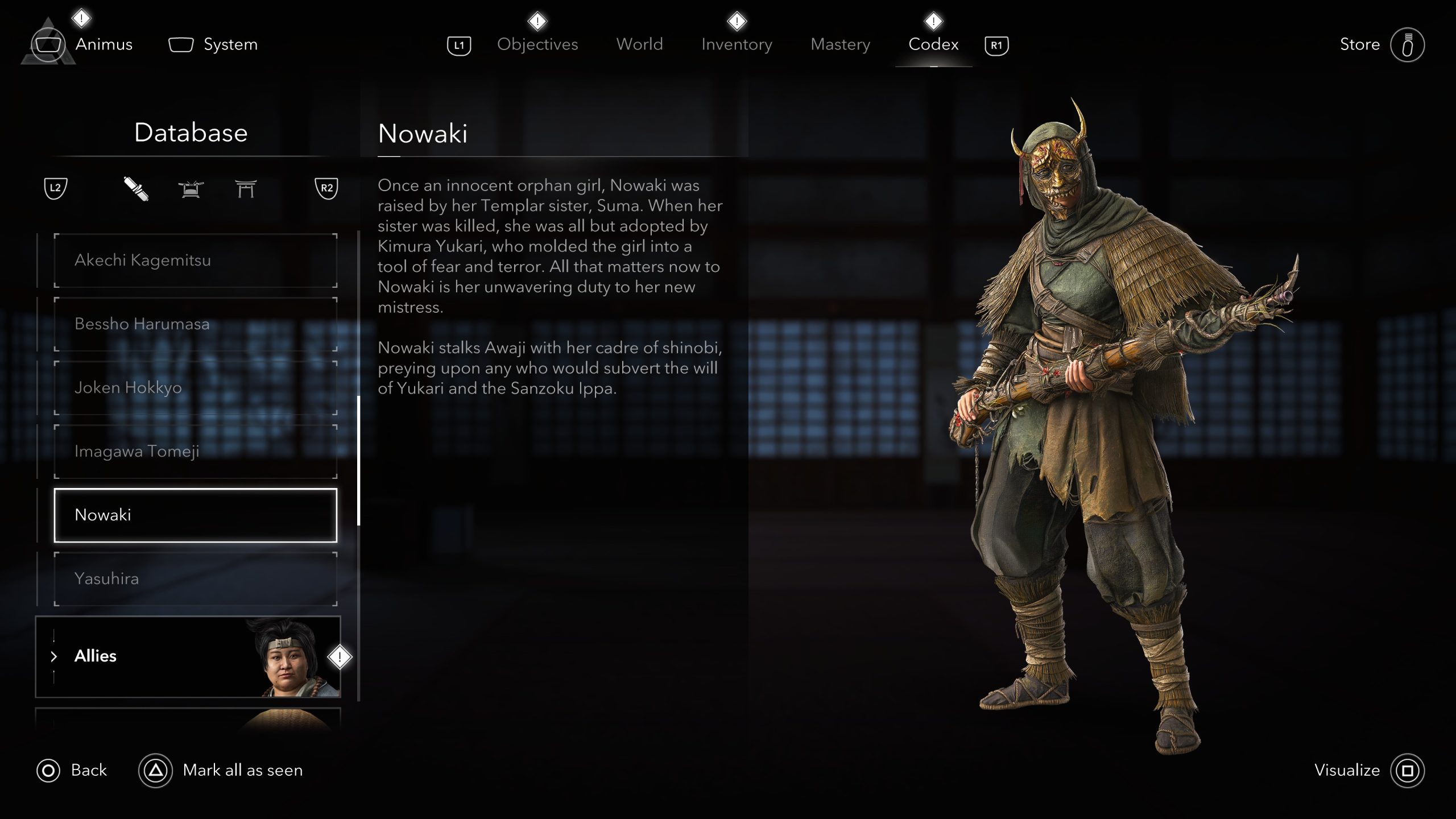 Nowaki The Ambusher, un des principaux boss dans Assassin's Creed Shadows: Claws of Awaji