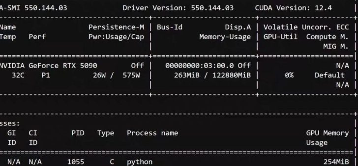 NVIDIA GeForce RTX 5090 128 Go GPU : Mémoire personnalisée, conçue pour les charges de travail IA.