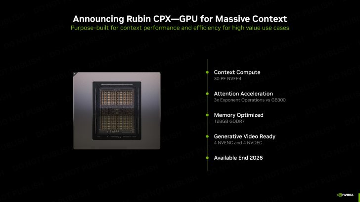 NVIDIA Rubin CPX GPU pour un contexte massif