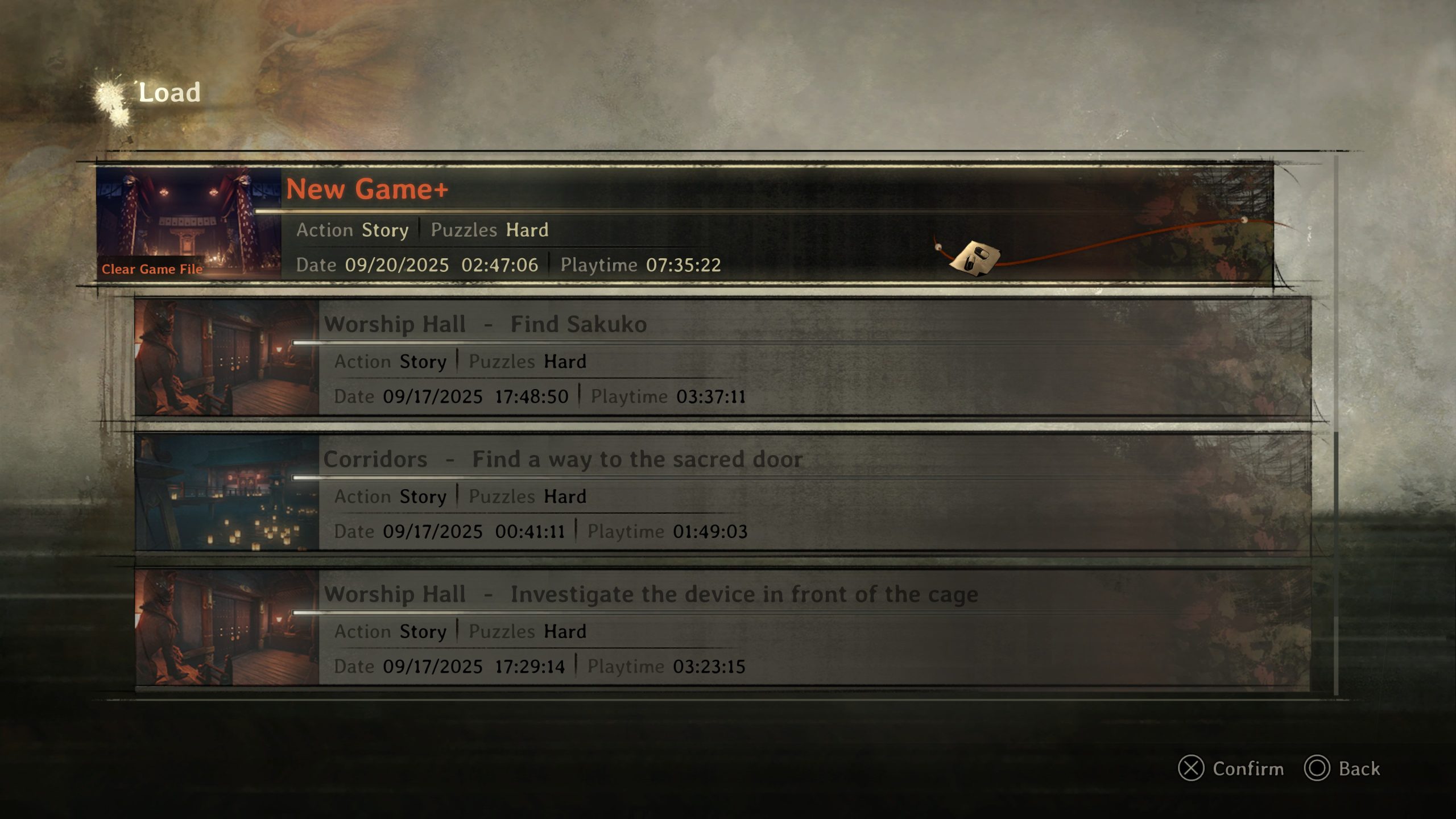 Sauvegarde New Game Plus Silent Hill f