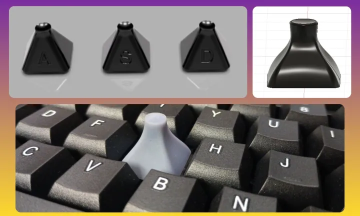 Vue rapprochée du clavier mécanique DeLiz.