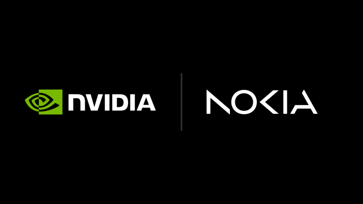 Logos NVIDIA et NOKIA sur fond noir.