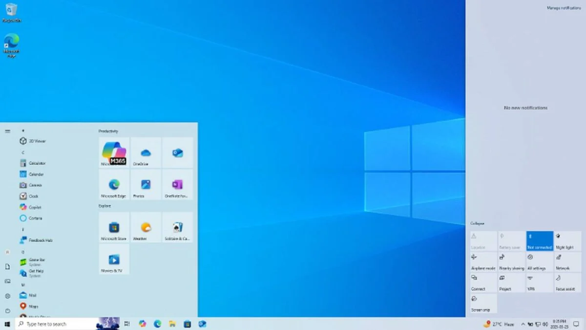 Bureau Windows 10