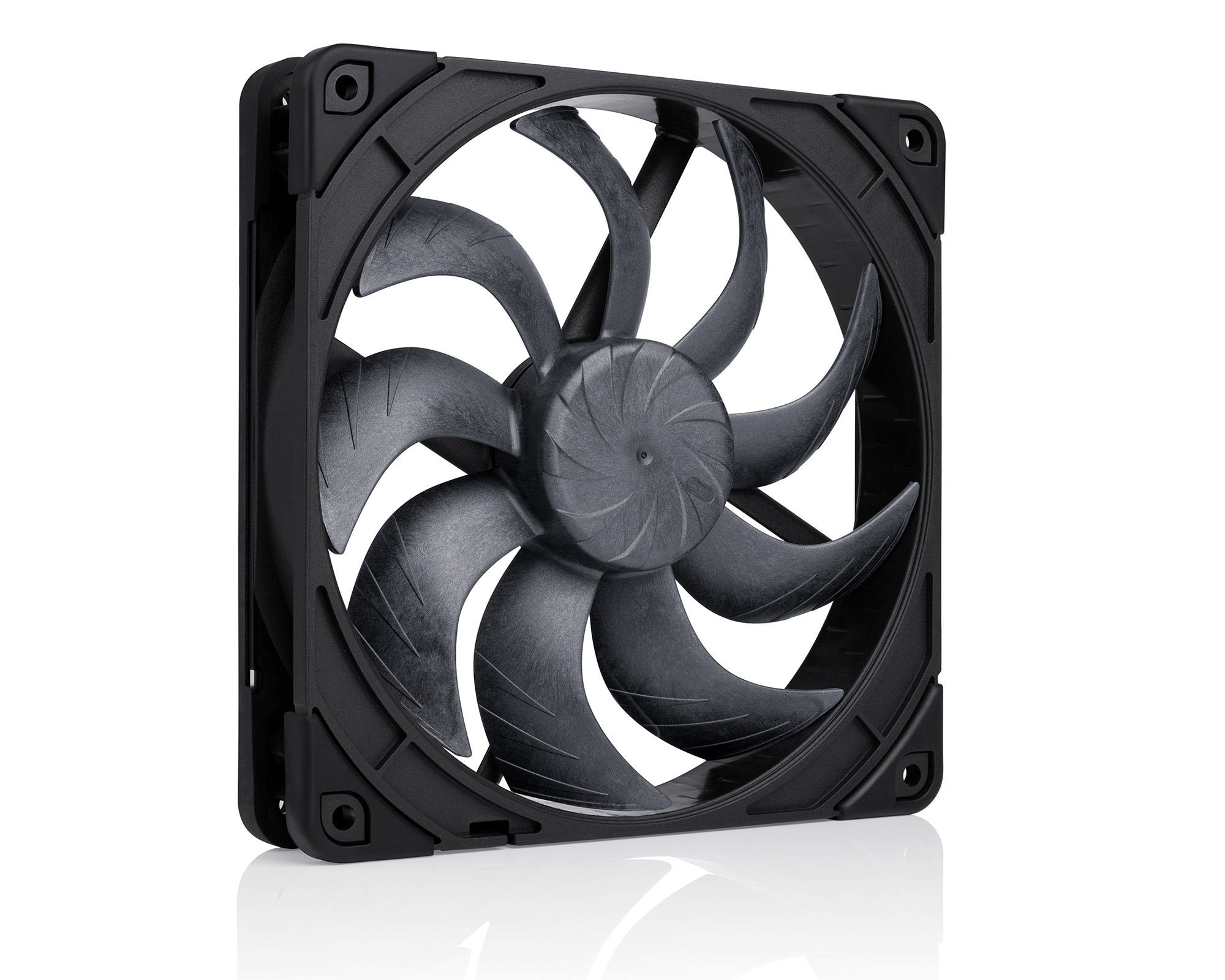 Un ventilateur Noctua NF-A12x25 avec des pales noires.