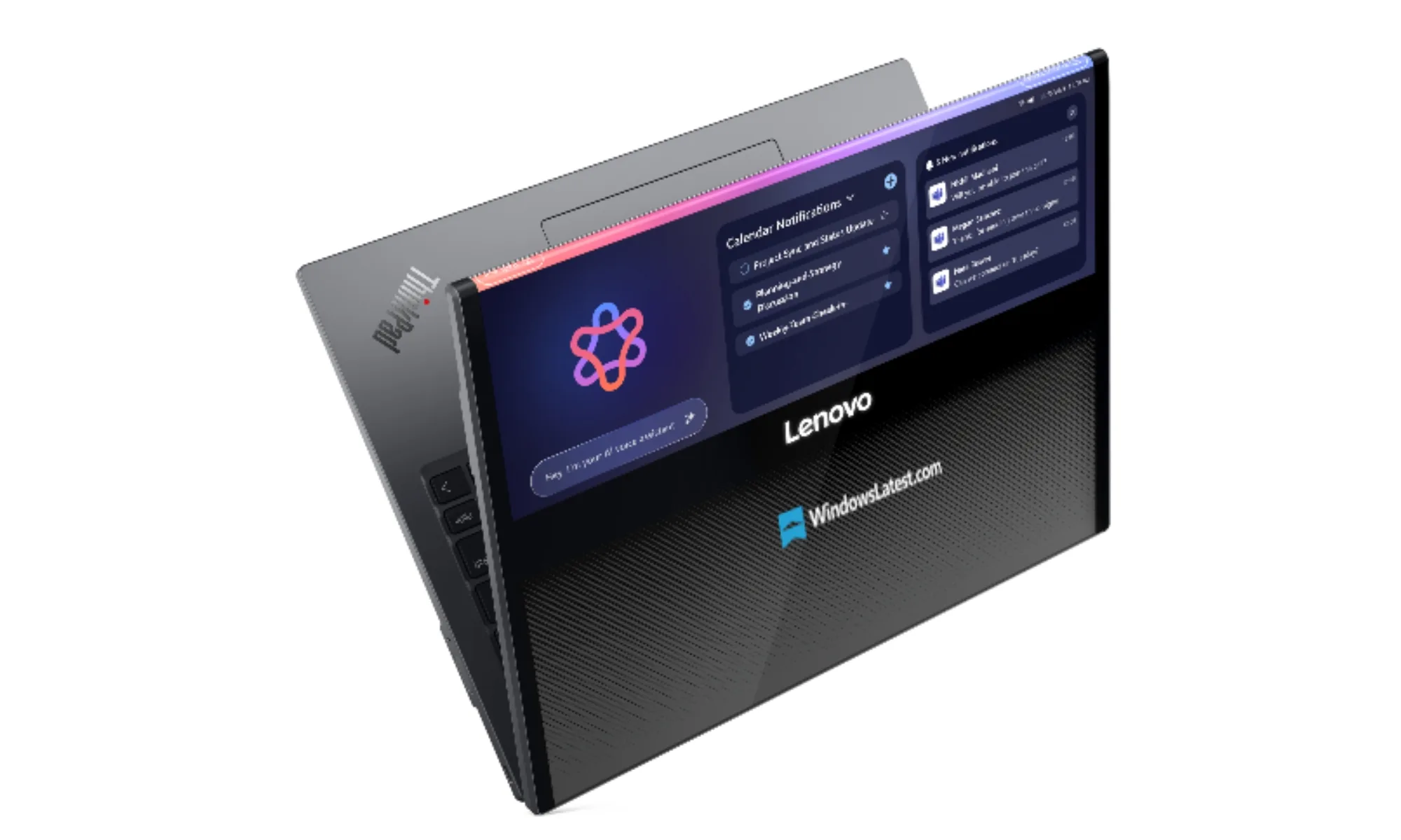 Panneau arrière du concept Lenovo ThinkPad Rollable XD.