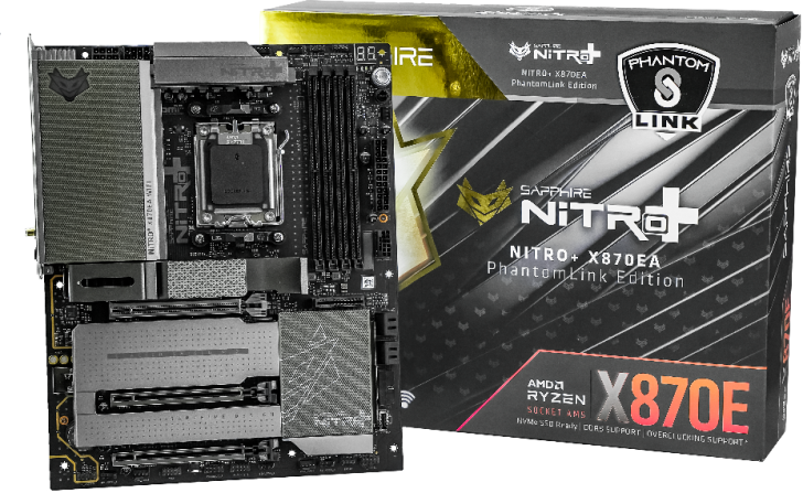 Carte mère Sapphire Nitro+ X870E PhantomLink Edition.
