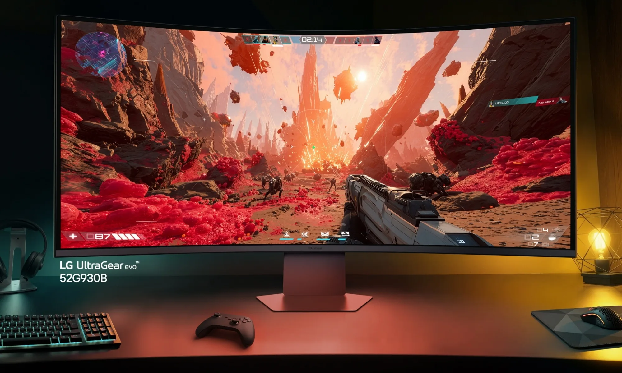 Visualisation créative d'un nouveau moniteur de jeu LG UltraGear.