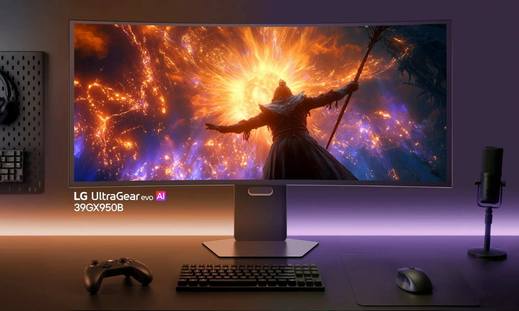 Visualisation créative d'un nouveau moniteur de jeu LG UltraGear.