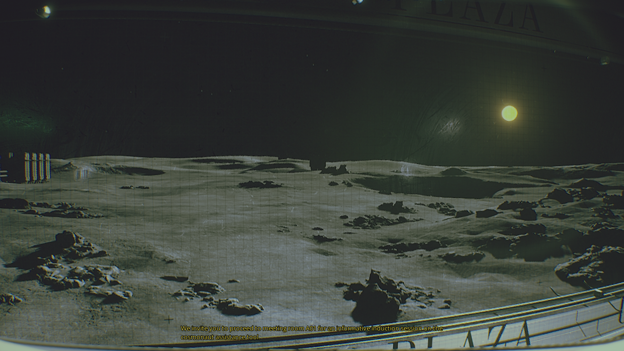 Capture d'écran d'un paysage lunaire.
