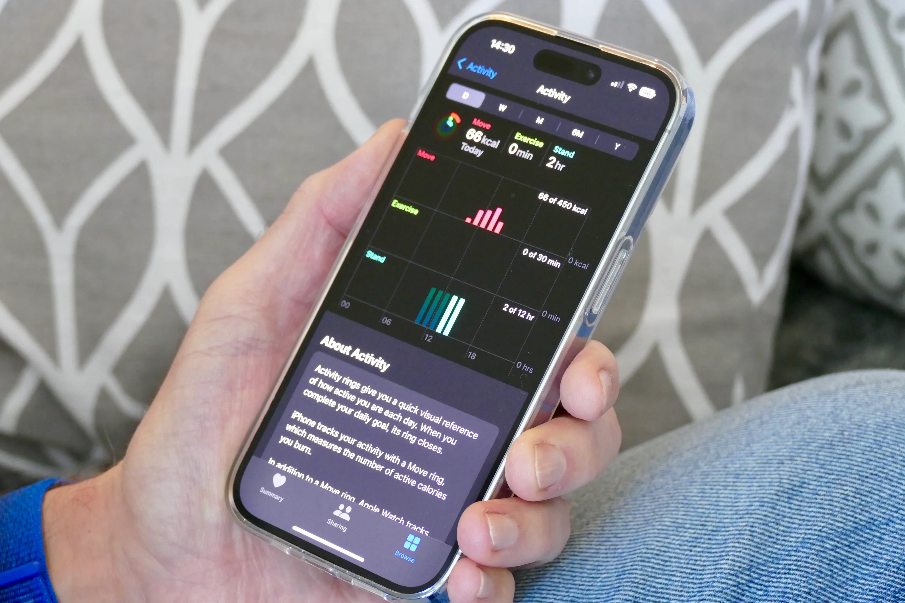 Statistiques de santé sur iPhone.