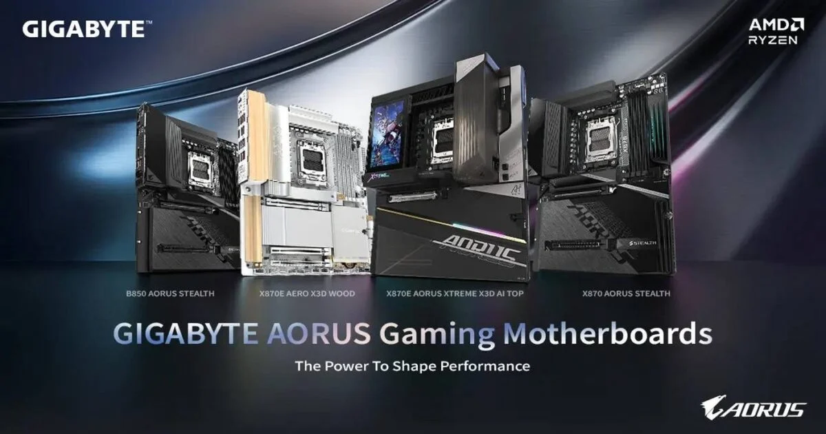 Gigabyte Aorus gaming motherboards.