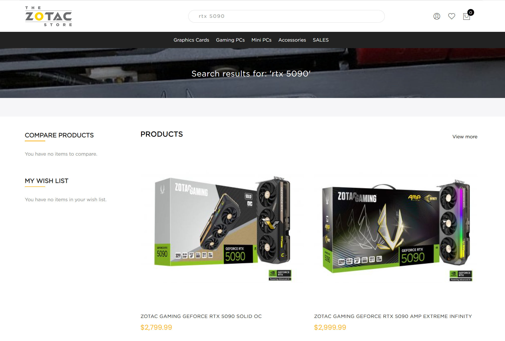 Cartes graphiques ZOTAC Gaming GeForce RTX 5090, y compris les modèles 'Solid OC' et 'AMP Extreme Infinity', présentées.