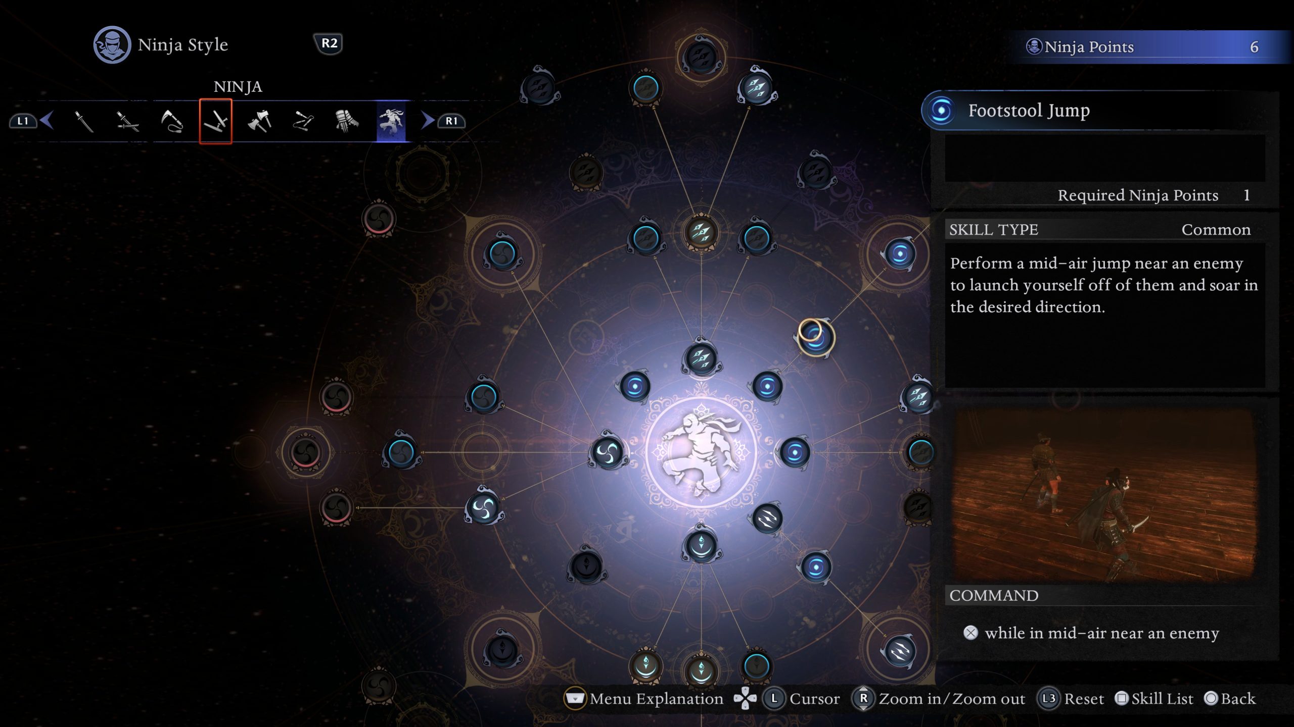 Technique 'Saut de Pouce' dans Nioh 3