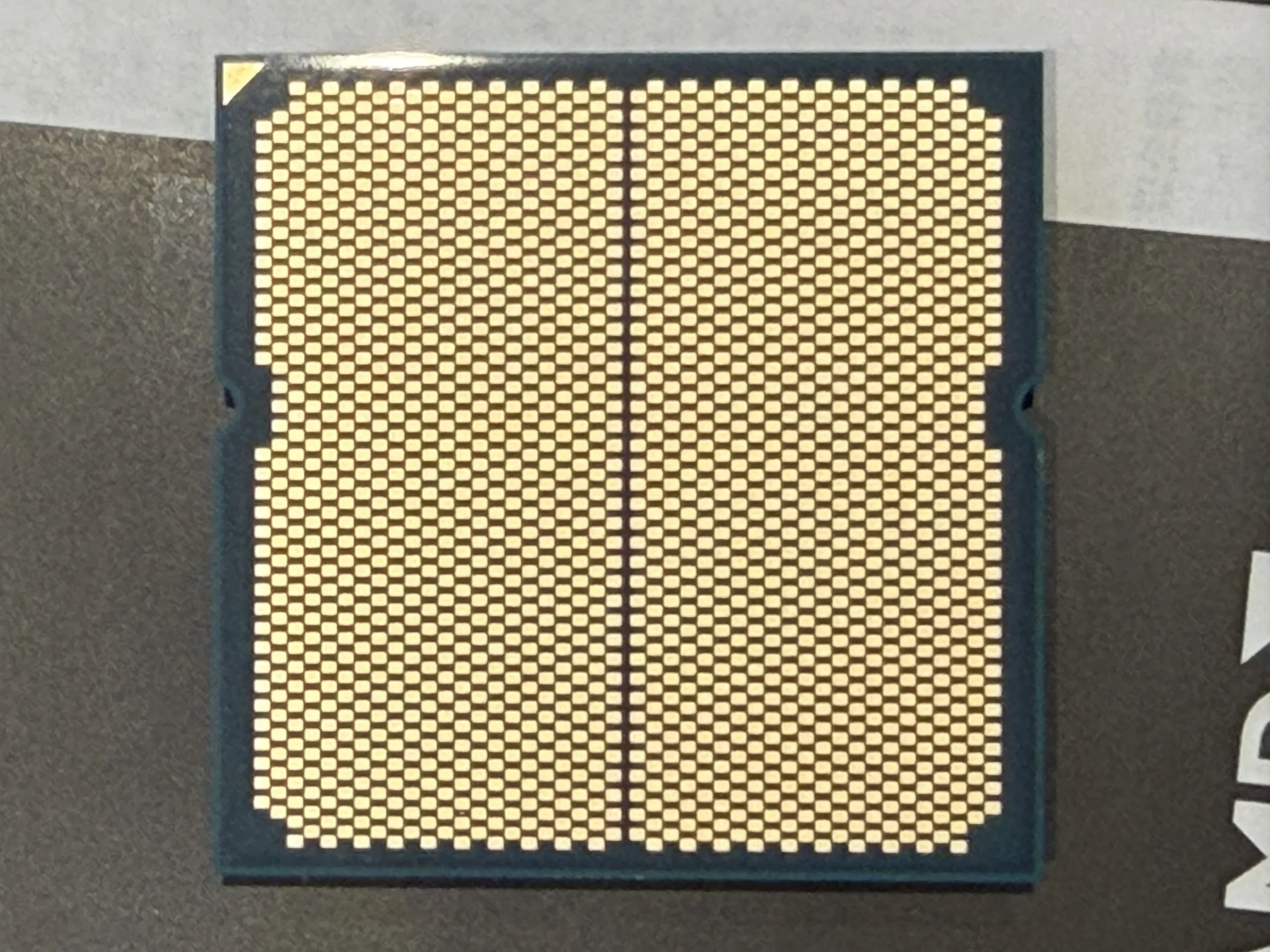 Gros plan sur AMD Ryzen 9800X3D.