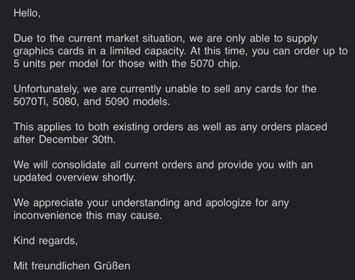 Pénurie de Nvidia RTX 50.