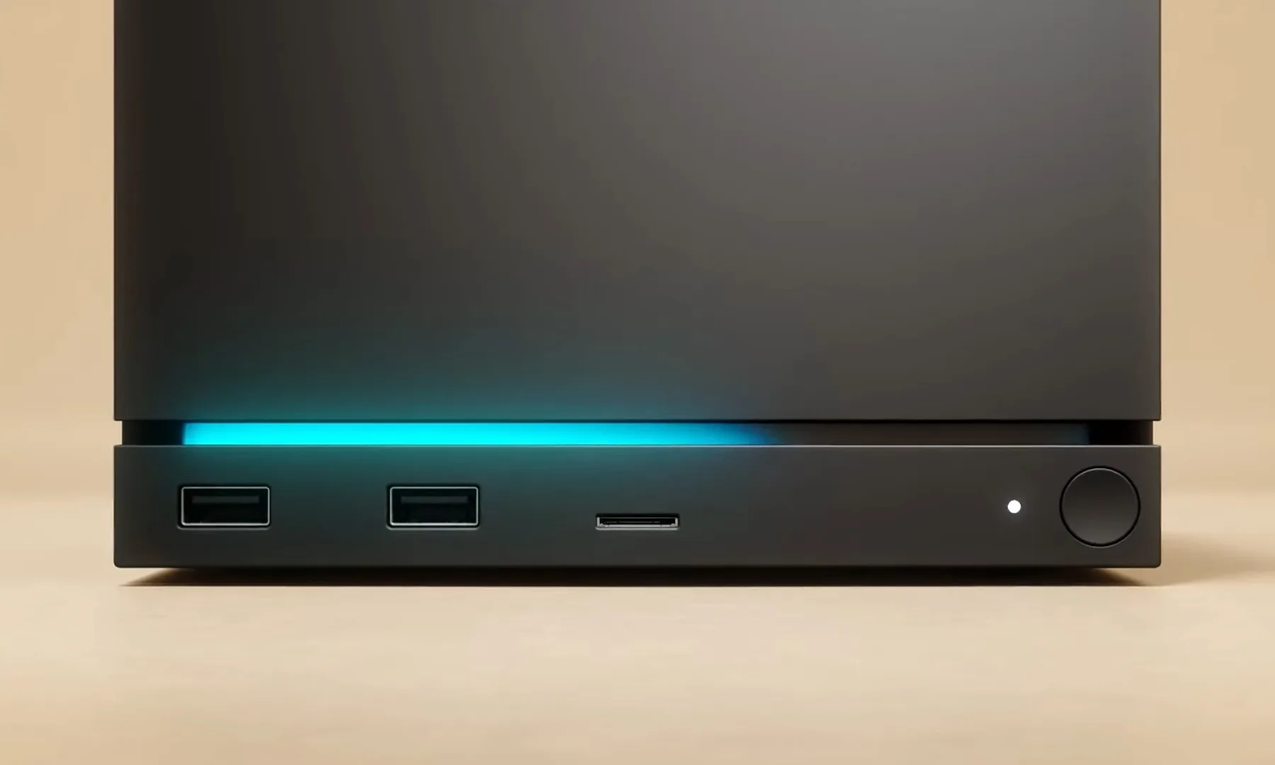 Steam Machine with its RGB light bar