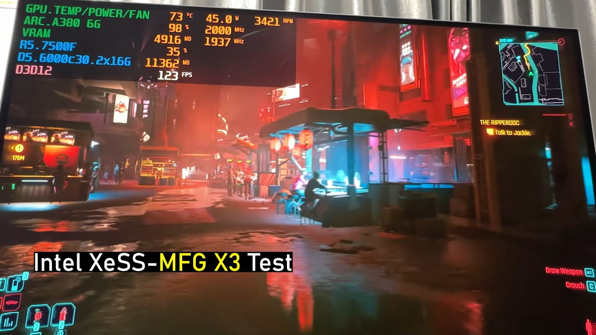 Performance avec 3x génération d'images sur Arc A380