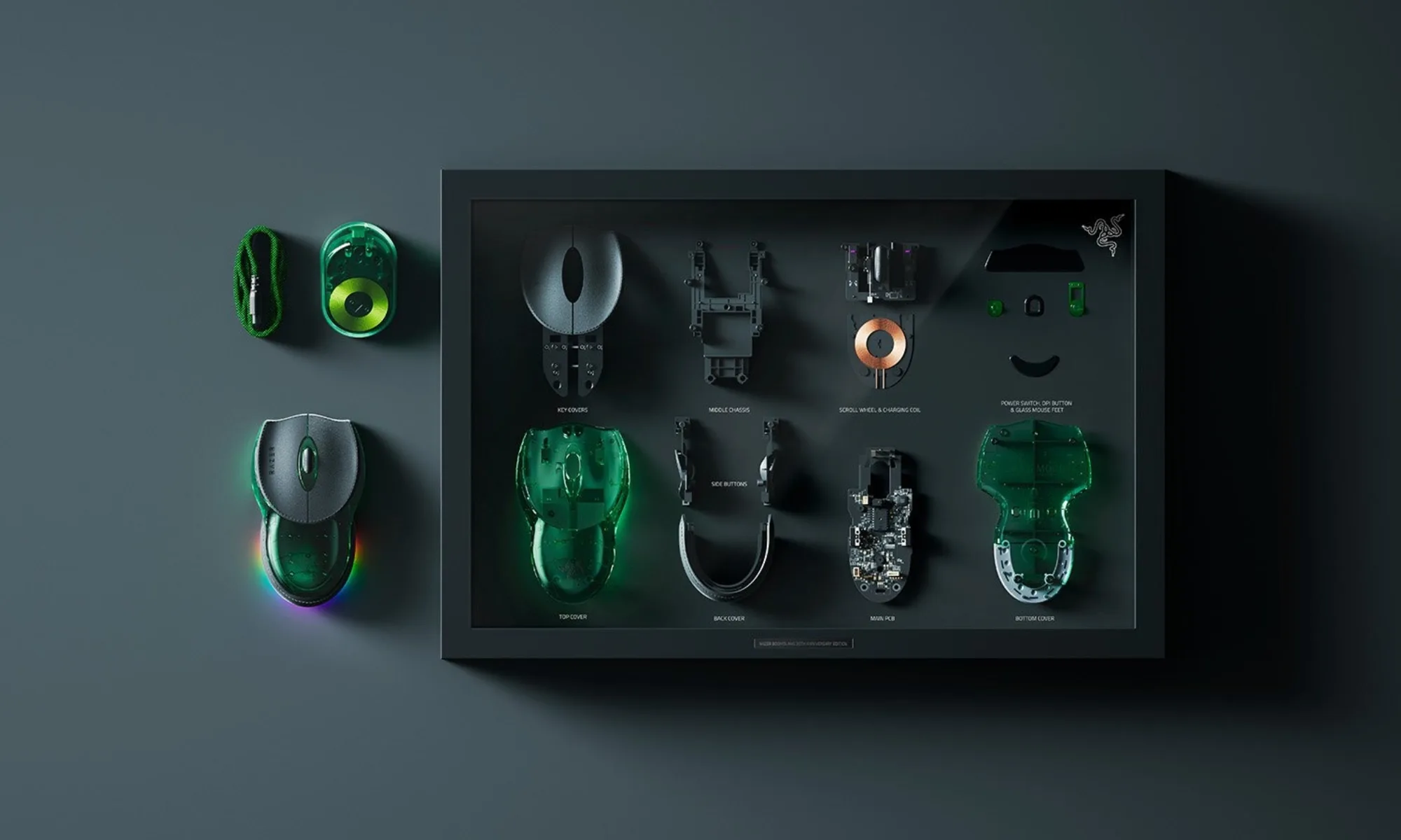 Razer Boomslang 20th Anniversary Edition box contents.