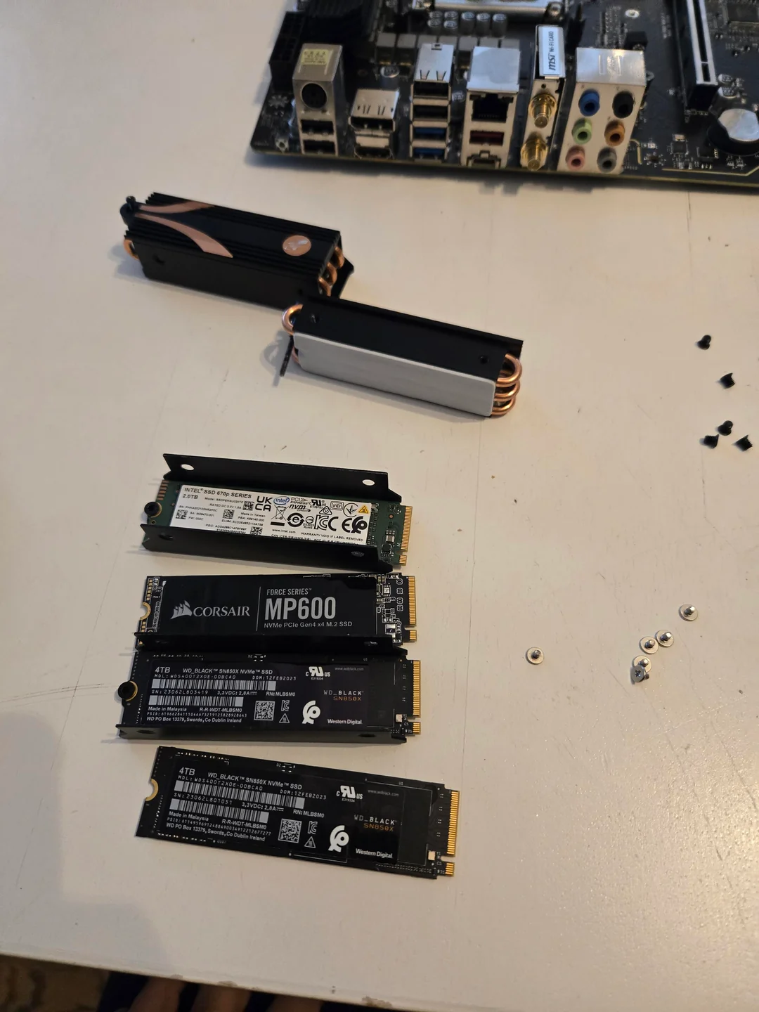 Collection de SSD M.2.