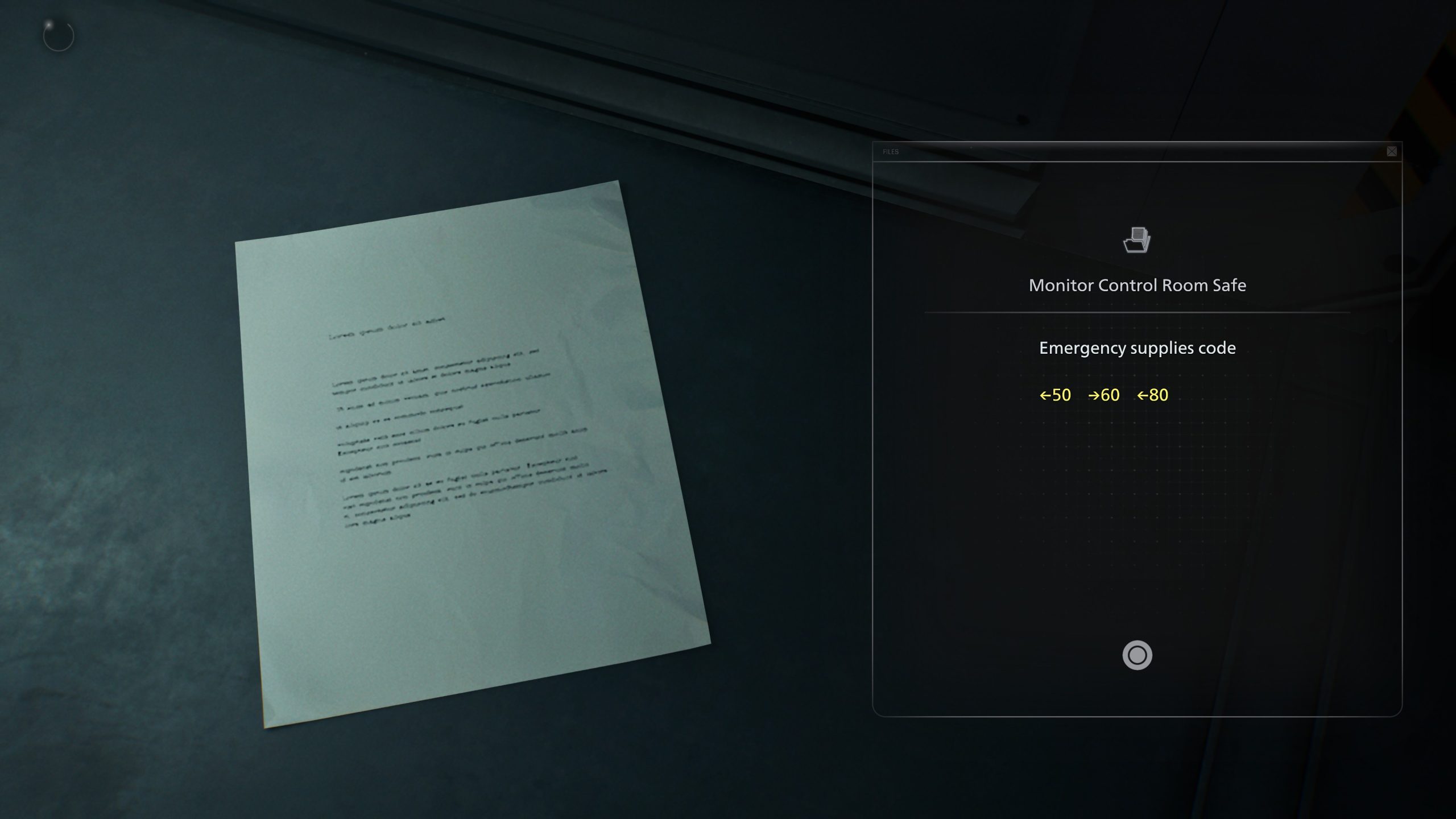 Code du coffre de la salle de contrôle des moniteurs dans Resident Evil Requiem