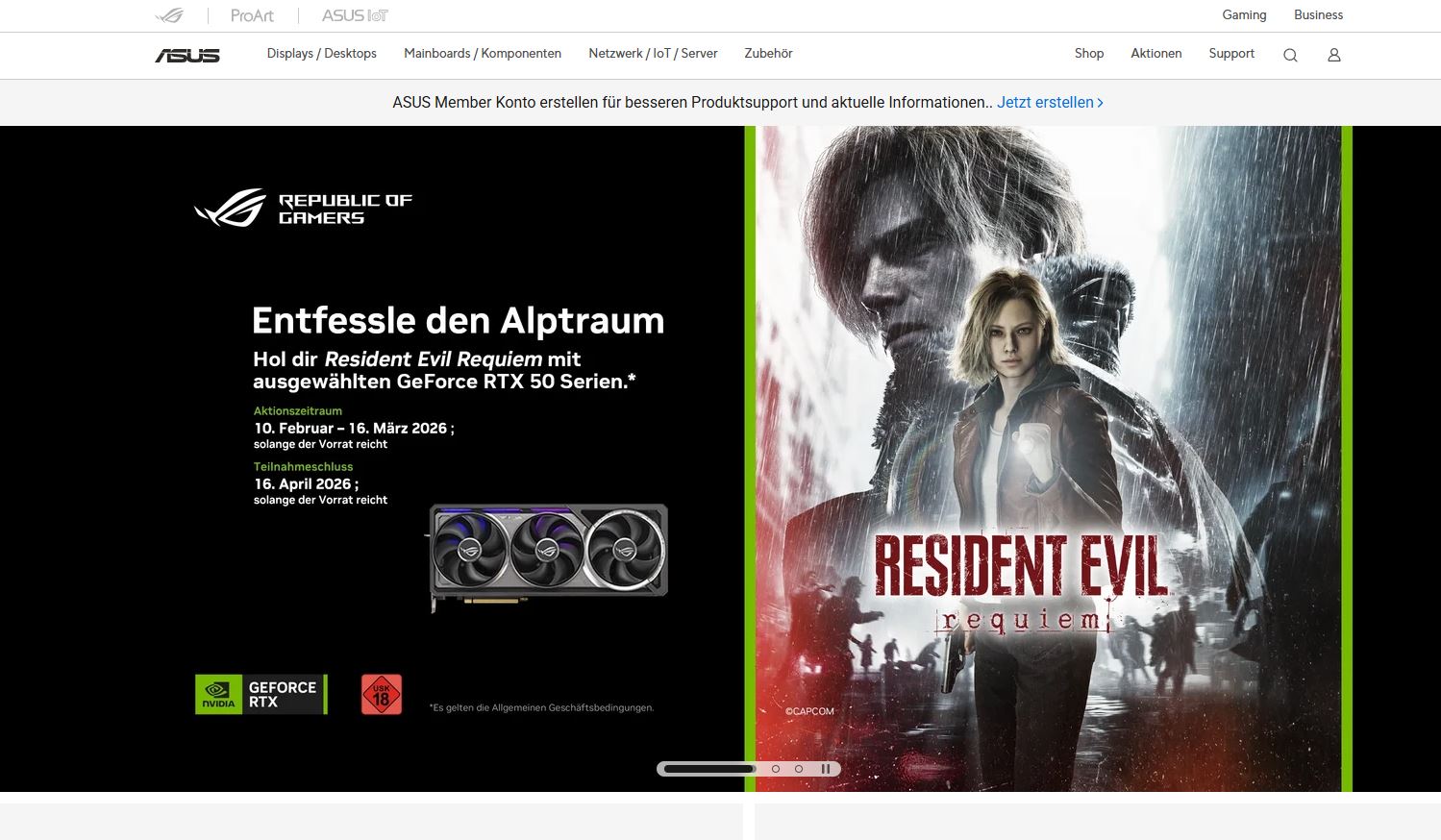 Image promotionnelle pour ASUS Republic of Gamers