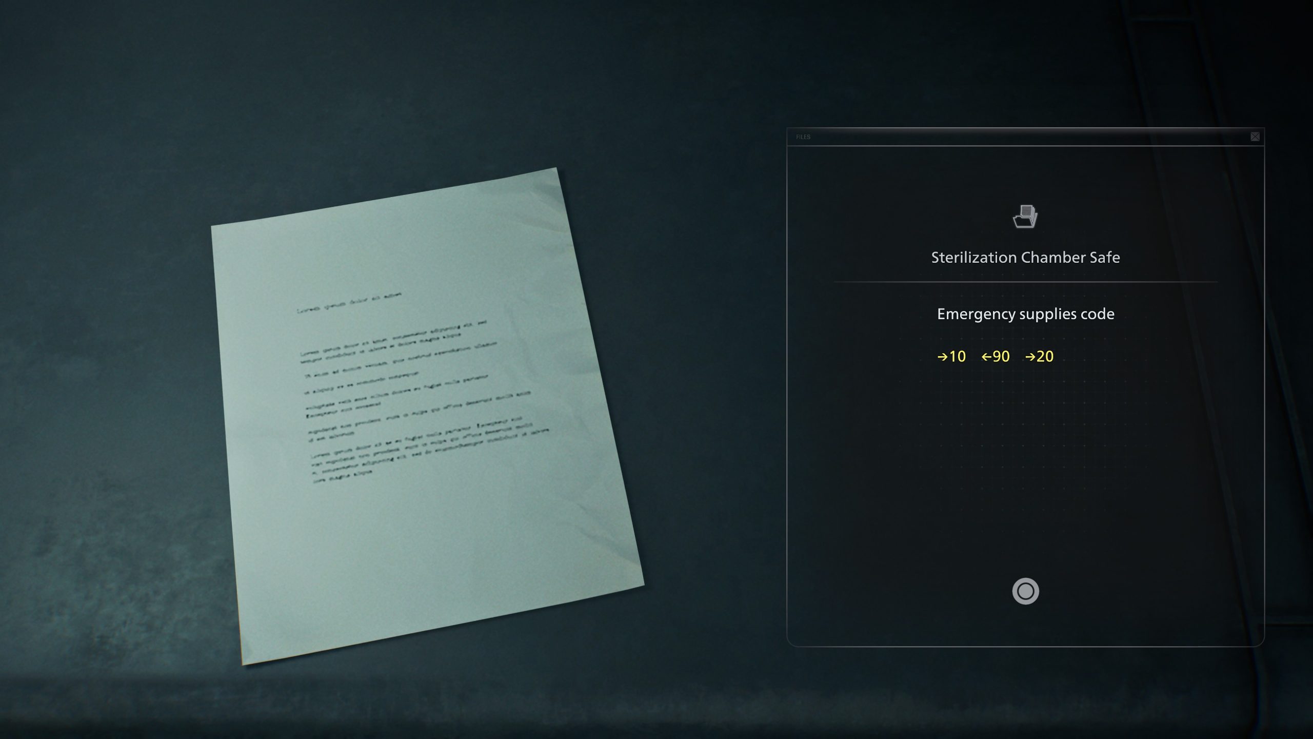 Code du coffre de la chambre de stérilisation dans Resident Evil Requiem