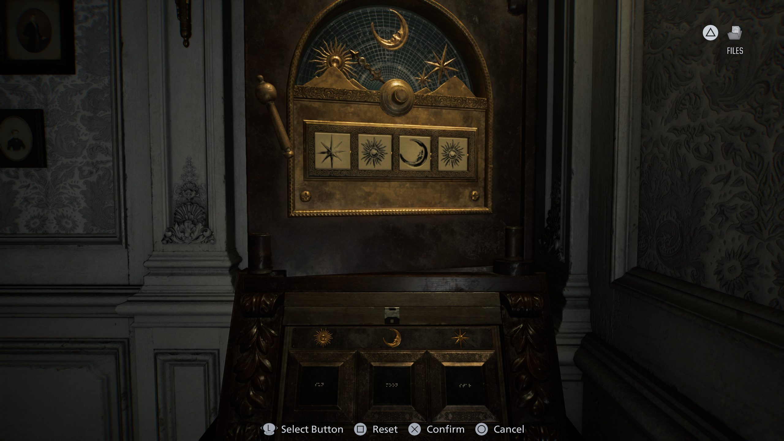 Interface de puzzle de Resident Evil Requiem avec un verrou à combinaison
