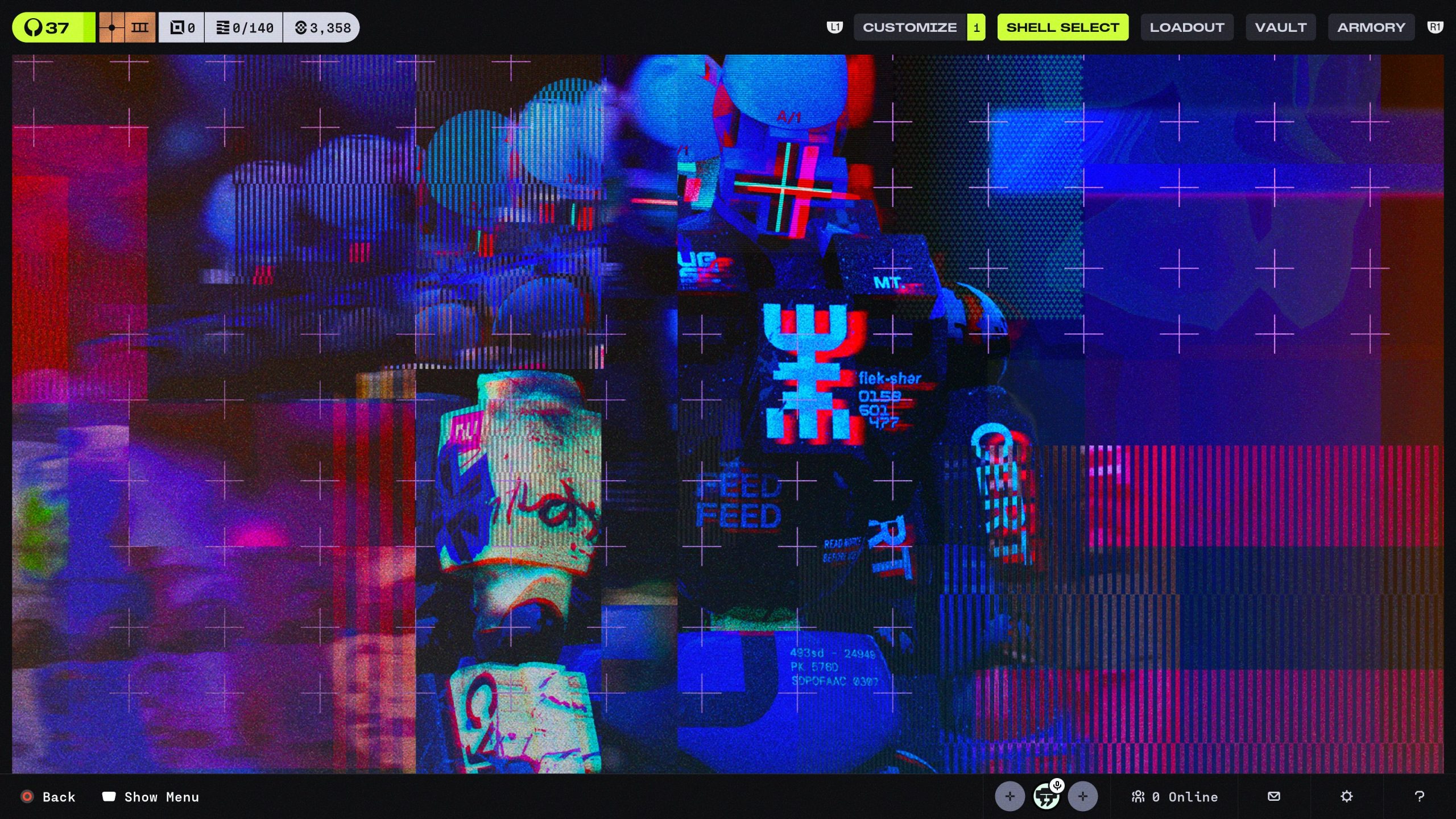 Interface de jeu colorée avec options de personnalisation.